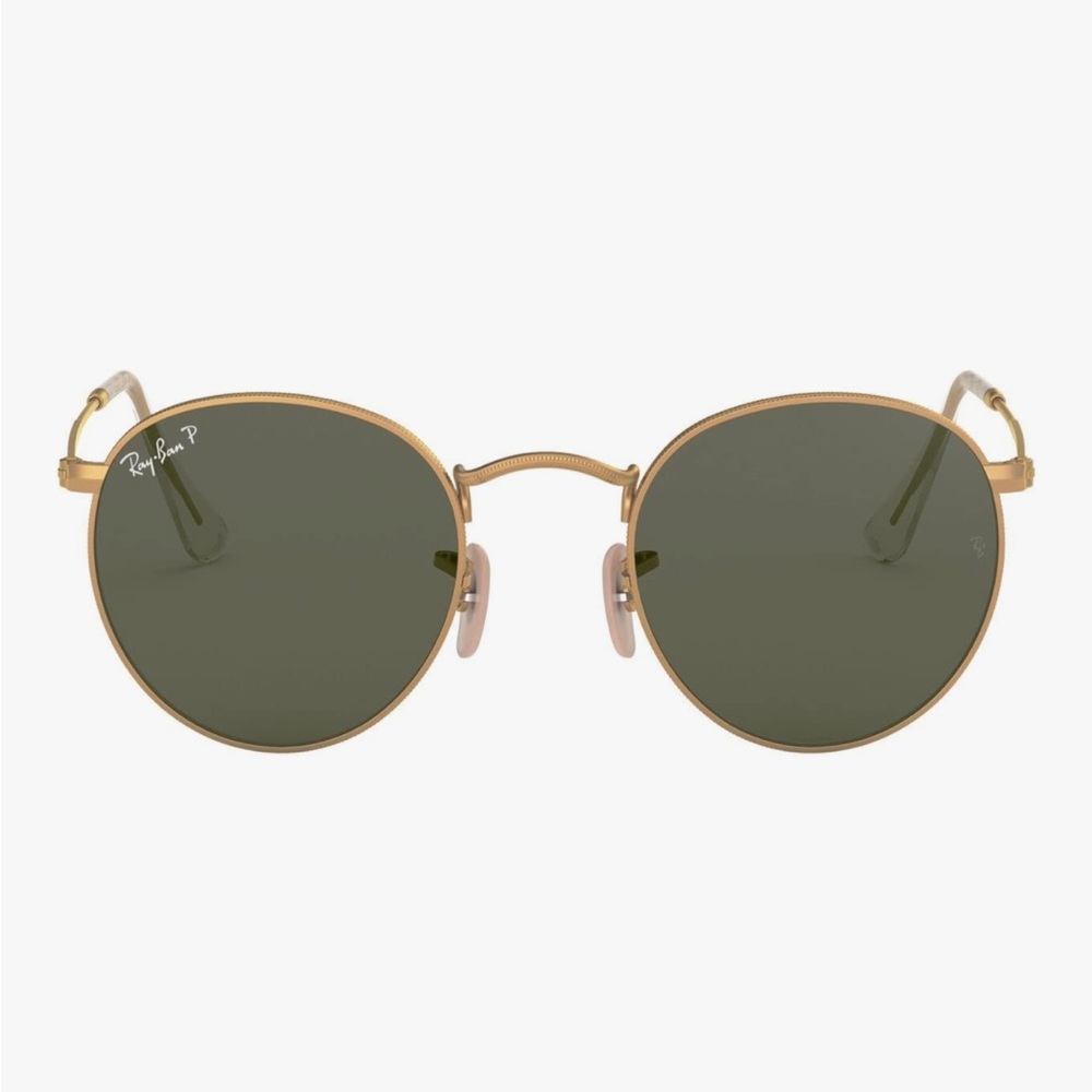 Ray-Ban 3447 matte Gold Frame with Green Lenses Sunglasses